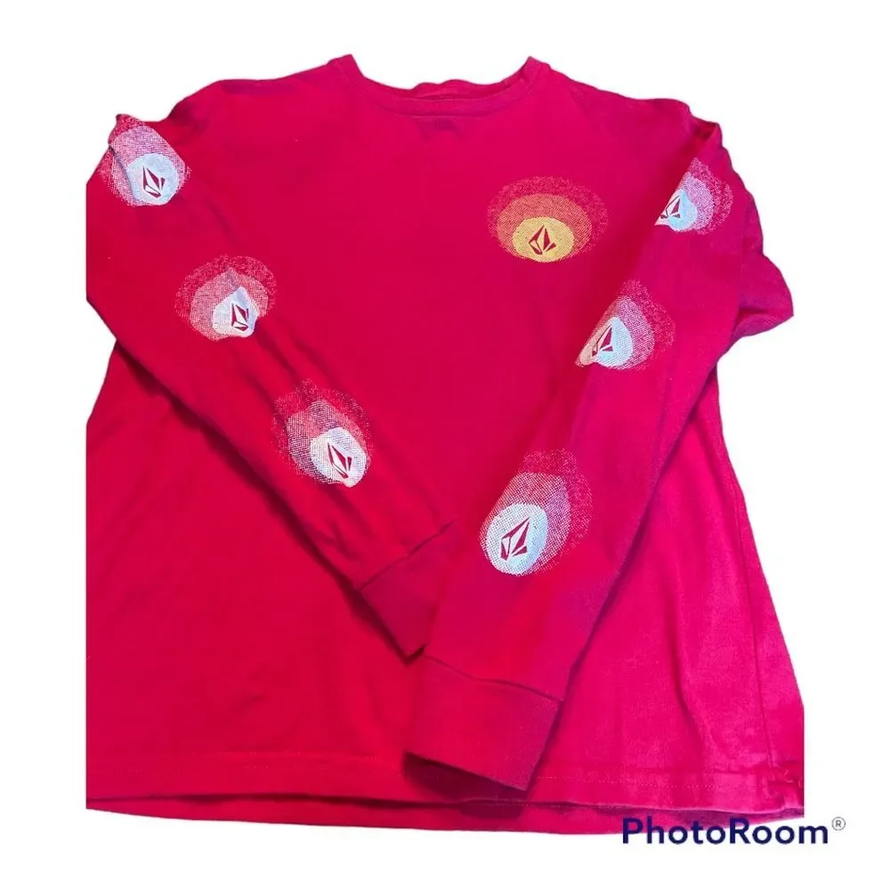 ⚡️ Volcom Red Long Sleeve Tee Shirt - Size L⚡️